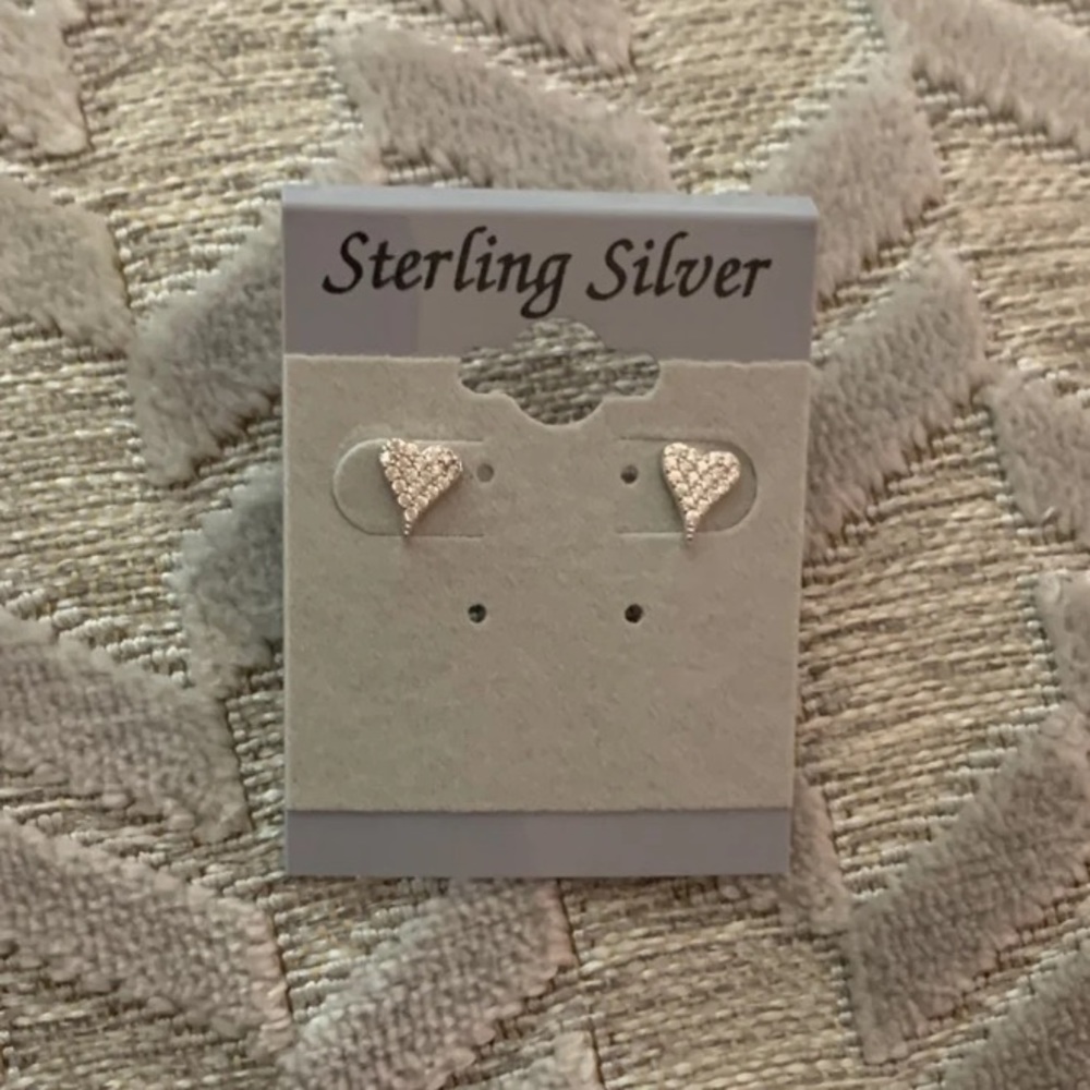 Small Sterling Silver Heart Earrings